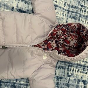 The North Face Kids Light Purple Floral Puffer Jacket